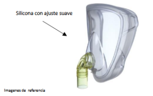 Máscara total face conector con válvula antiasfixia